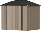 Devoko Outdoor Storage Shed 8 x 6 FT Lockable Metal Garden Shed Steel by DEVOKO