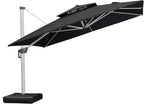 PURPLE LEAF 12 Feet Double Top Deluxe Square Patio Umbrella Offset Hanging by PURPLELEAF