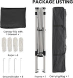 Canopy Tent, 10X10 FT Pop Up Canopy Outdoor Tent Slant Legs - Image 5