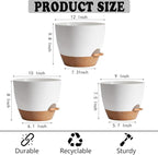Plant Pots, 12+10+9 Inch Self Watering Pots - Image 3