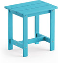 LUE BONA Outdoor Side Table, HDPS Small Outdoor Table, Rectangle Adirondack by LUEBONA