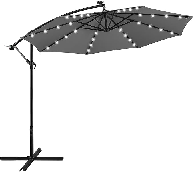 Yaheetech 10FT Solar Offset Umbrella by Yaheetech