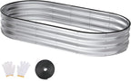 Raised Garden Bed, Oval Metal Planter Box by Patiobay