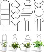 4 Pack Trellis for Indoor Climbing Plant, Small Metal Outdoor Garden Trellis by Unknown