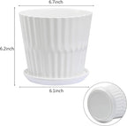 Plant Pots - 6.7 Inch Cylinder Ceramic Planters - Image 2