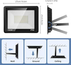 100W Flood Lights Outdoor, 12000LM Bright LED Work Light, IP66 Waterproof - Image 7