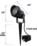 Color Spot Light Outdoor 2-Pack, 120V 12W Waterproof LED Landscape Spotlights - Image 3