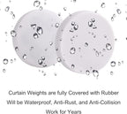 Magnetic Shower Curtain Weights, Rubber Covered Heavy Duty Weights, Prevent - Image 5