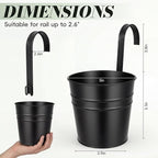 HowRU Hanging Flower Pots, Railing Planter Box - Image 2