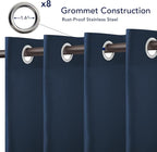 PureFit Outdoor Curtains for Patio Waterproof Weatherproof, UV Resistant - Image 4