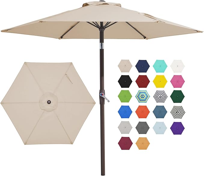 JEAREY 7.5FT Patio Umbrella Outdoor Market Umbrella by JEAREYOutdoorsCollection
