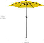 Best Choice Products 7.5ft Outdoor Solar Market Table Patio Umbrella - Image 7