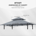 MASTERCANOPY Grill Gazebo Replacement Canopy Top - Image 2