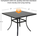 Grand patio 5-Piece Outdoor Dining Set, 4 Leather-Look Wicker Swivel Patio - Image 5