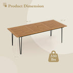 Tangkula 86.5" Large Patio Dining Table - Image 3