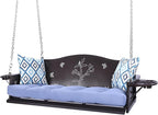 3-Seat Metal Porch Swing 900 LBS Heavy Duty Hanging Bench by zzw