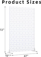 Casaphoria 72" H x 47" W Metal Privacy Screen, Outdoor Freestanding Decorative - Image 7