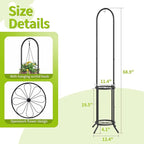 BMOSU Plant Stand with Hooks Indoor Outdoor Corner Tall Plant Stand Heavy-Duty - Image 7