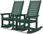 GREENVINES Outdoor Rocking Chairs | Set of 2 | Porch Rocker | HDPE Plastic | by GreenVines