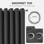 Joydeco Blackout Door Curtain for Doorway Privacy 96 Inches Long, Grommet - Image 9