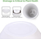 Plant Pots，Set of 2 Plastic Large Pots - Image 4