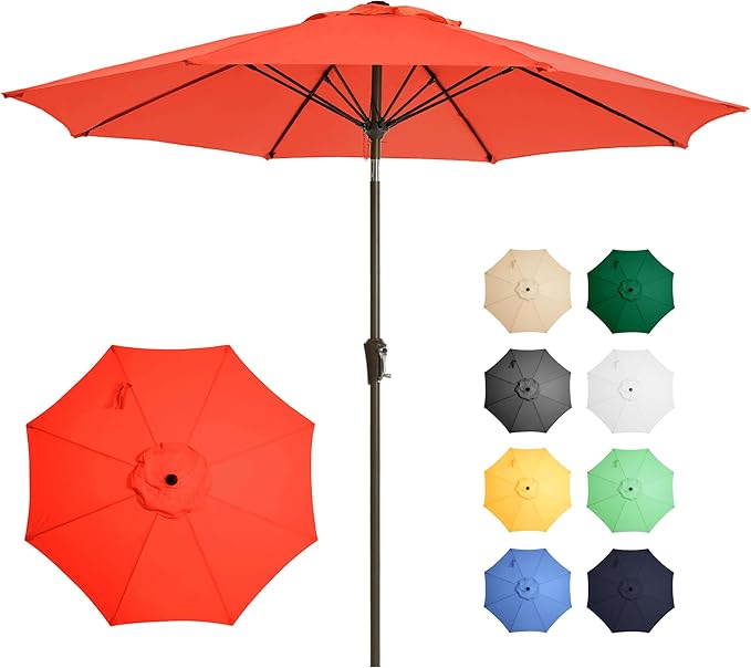 Ayge 9FT Large Outdoor Patio Umbrella Market Table Umbrella-UV Resistant by AYGE