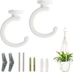 Mkono Ceiling Hooks for Hanging Plants, Swag Hook Plant Wall Hanger Heavy Duty by Mkono