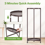 iDavosic.ly 2 Tier Corner Plant Stand Indoor, Tall Vertical Metal Flower Heavy - Image 5