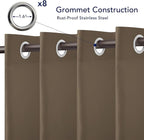 PureFit Outdoor Curtains for Patio Waterproof Weatherproof, UV Resistant - Image 4