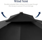Best Choice Products 12x12ft LED Cantilever Patio Umbrella w/Base Included & - Image 7