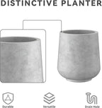 Kante 11.6" Dia Round Concrete Planter, Outdoor Indoor Large Plant Pots - Image 6