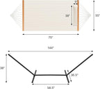 Two Person Hammock with Stand for Outside Heavy Duty, Outdoor Patio Hammock - Image 4