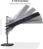 PURPLE LEAF 6' X 10' Left-right Tilt Patio Umbrella Outdoor Cantilever Swivel - Image 9