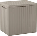 Keter City 30 Gallon Resin Outdoor Storage Box & Patio Side Table by Keter