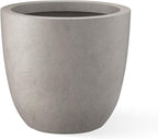 Kante 14 Inch Dia Round Concrete Planter, Indoor Outdoor Large Plant Pot by Kante