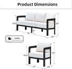 Outdoor Furniture Set, Metal Patio Conversation Set - Image 2