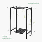 Zhongma 2 Tier 30" Tall Indoor Outdoor Plant Stand, 12 L x 12 W x 30 H inch - Image 8