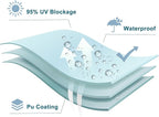 LOVE STORY Waterproof 10' x 13' Rectangle Sky Blue Sun Shade Sail Cannoy UV - Image 7