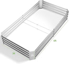 Land Guard 3 Pack 6×3×1ft Galvanized Metal Raised Garden Bed, Metal Planter Kit - Image 2