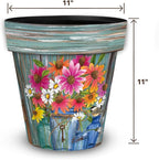 Briarwood Lane Farm Fresh Flowers Medium Planter - Image 2