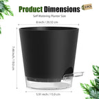 Plant Pots 8 Inch Self Watering Pots, 2 Pack Plastic Planters - Image 5
