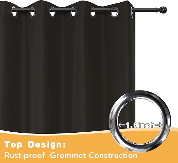 HolidayIdeas Outdoor Curtains for Patio Waterproof, 2 Panels - Image 4