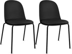 2xhome Modern Stackable Armless Dining Chair | Plastic Shell Seat by 2xhome