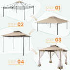 COBIZI Gazebo 10x10 Heavy Duty Gazebos - Image 9