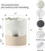 Nihow Self Watering Plant Pot: 6 Inch Ceramic Planter - Image 2