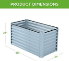 Best Choice Products 4x2x2ft Outdoor Metal Raised Garden Bed, Deep Root Box - Image 3