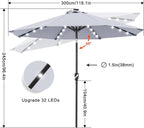 ABCCANOPY 10FT Durable Solar Led Patio Umbrellas - Image 2