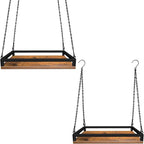 Plant Hanger Indoor, 2 Pack 16" Wooden Hanging Plant Holder by Lilybud--lily