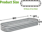 zizin Oval Galvanized Raised Garden Bed Kit 8x2x1ft Metal Planter Box - Image 5