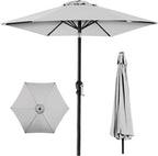 Best Choice Products 10ft Outdoor Table Compatible Steel Polyester Market Patio by BestChoiceProducts